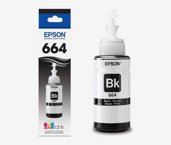 TINTA EPSON T664 120 NEGRO L1XX/L2XX/L3XX/L5XX T664120-AL 70 ML